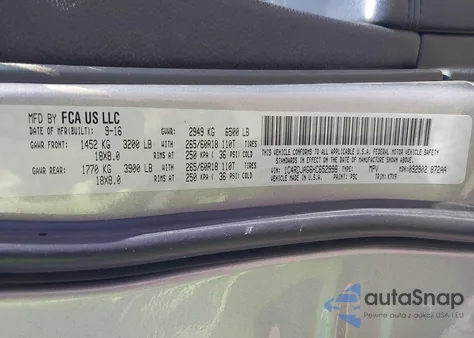 2017 Dodge Durango Sxt Awd из США, поврежденный, VIN 1C4RDJAG6HC652998